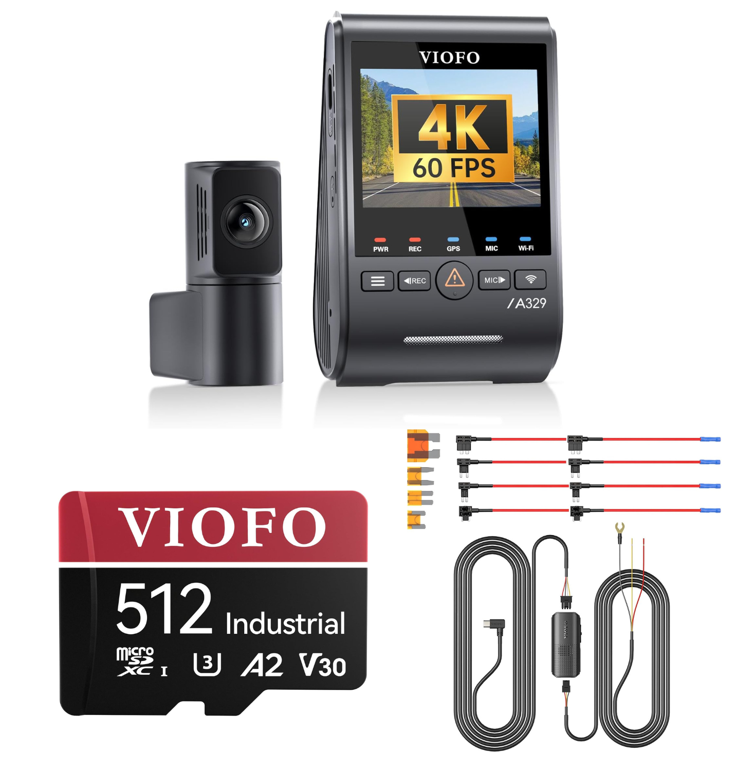VIOFO A329S 2ch + HK6 + SD card 512gb