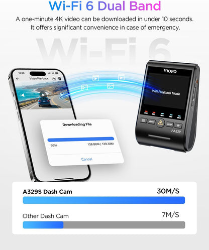 VIOFO A329S 2CH + HK6 + SD card 256gb + installation