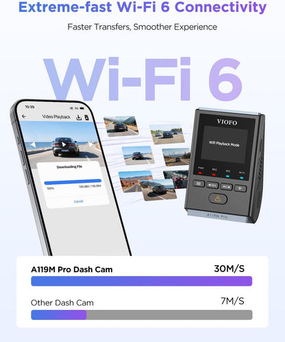VIOFO A119M Pro 4K 1ch + HK4 + SD card 128gb + Installation