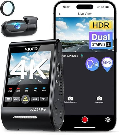 VIOFO A229 Pro 2CH + HK4 + SD card 256gb + installation
