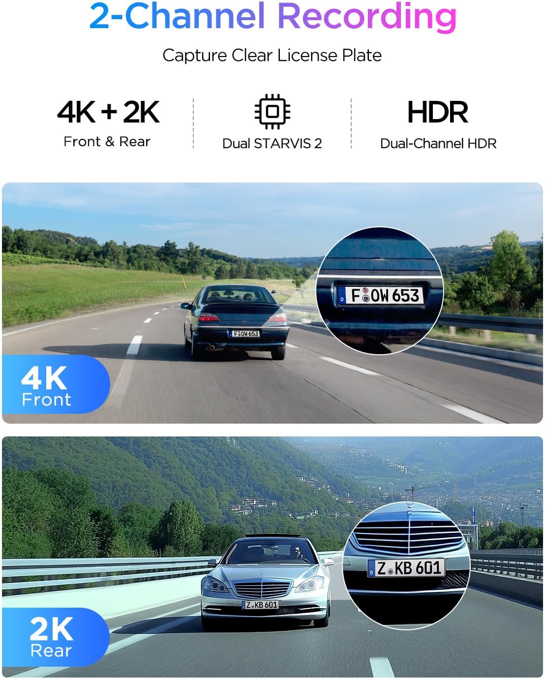 VIOFO A329S 2CH + HK6 + SD card 256gb + installation