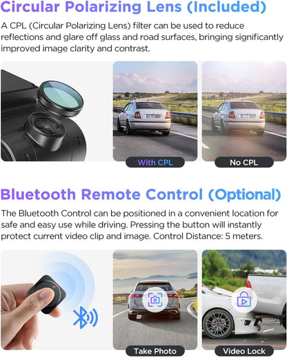 VIOFO A229 Pro 3ch + HK4 + SD card 256gb