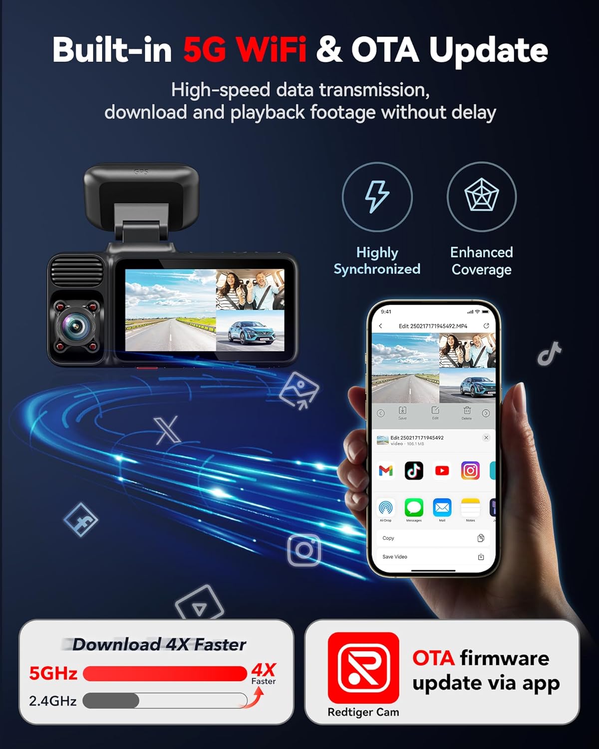 Installation + REDTIGER F17 + Hardwire Kit - Sedan/Compact