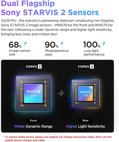 VIOFO A229 Pro 3ch + HK4 + SD card 256gb