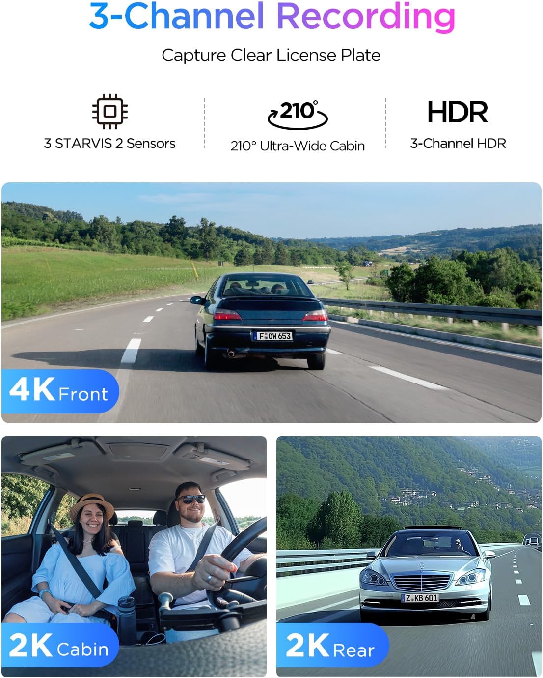 VIOFO A329S 3CH + HK6 + SD card 512gb + installation