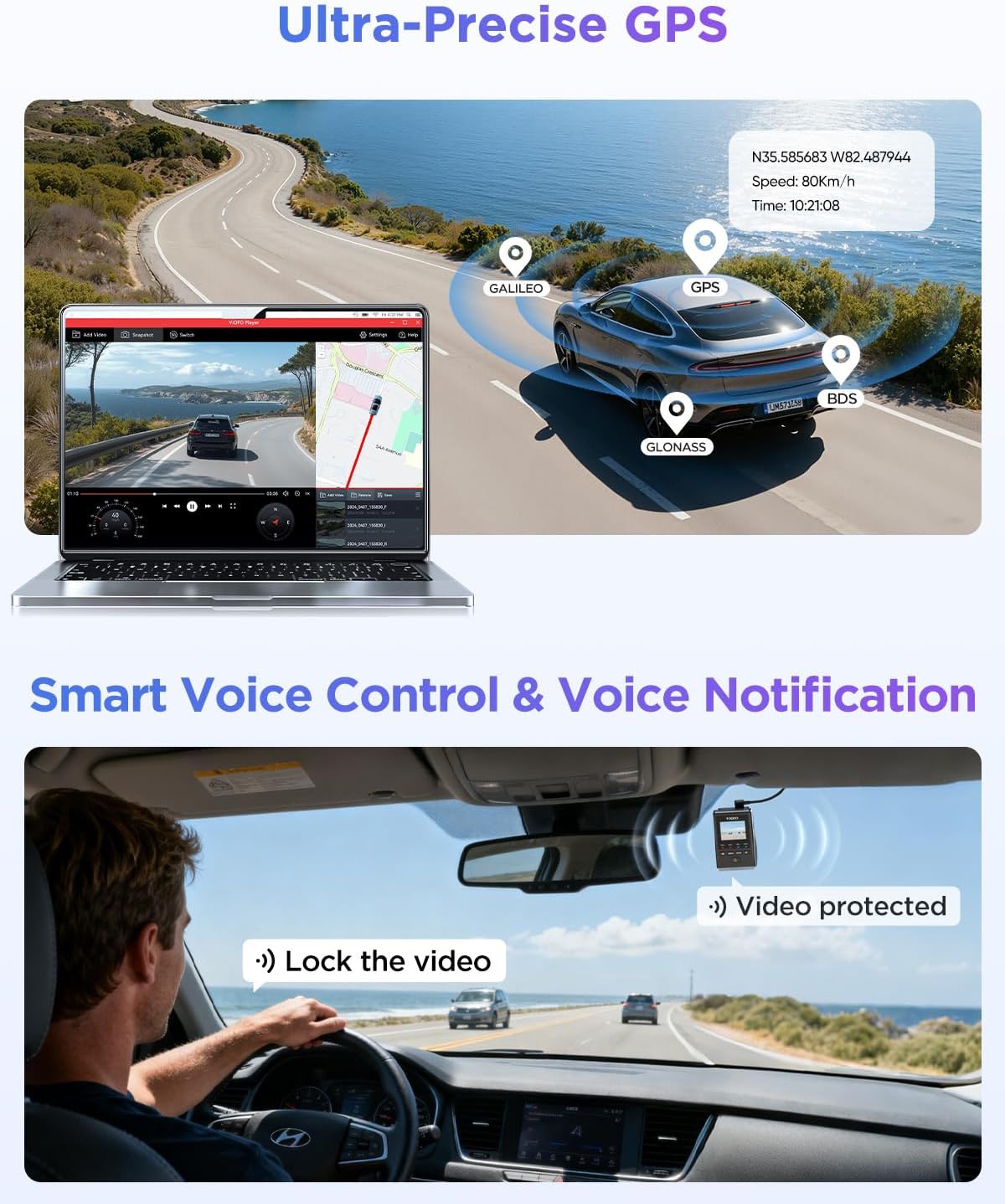 VIOFO A119M Pro 4K 1ch + HK4 + SD card 128gb + Installation