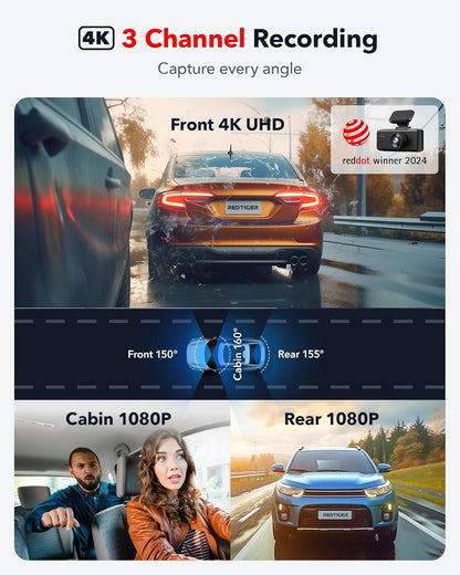 Installation + REDTIGER F17 + Hardwire Kit - Sedan/Compact
