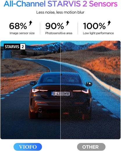 VIOFO A329S 3ch + HK6 + SD card 512gb