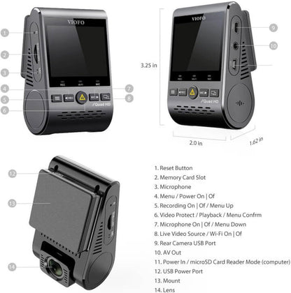 VIOFO A129 Plus Duo 2ch + HK4 + SD card 128gb + Installation