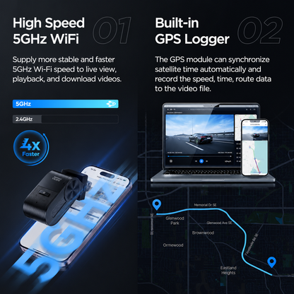 VIOFO VS1 Mini Dash Cam + HK4 + SD card 32gb + installation