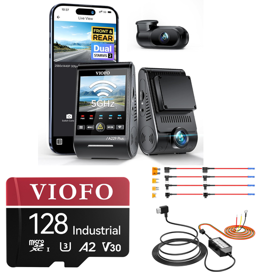 VIOFO A229 Plus 2ch + HK4 + SD card 128gb